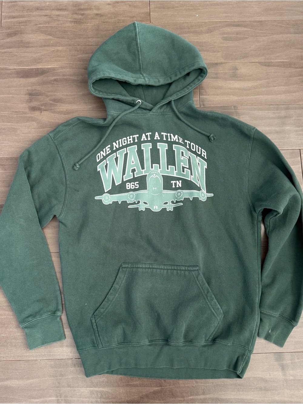 Morgan Wallen Green Graphic Hoodie - One Night At A Time Tour Medium